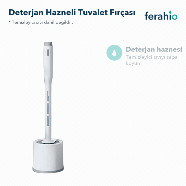 Deterjan Hazneli Silikon Tuvalet Fırçası – Çizmeyen Esnek Klozet Fırçası