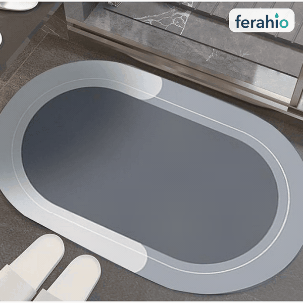 Oval Süper Emici Banyo Paspası 38 × 58 cm – Kaymaz, Çabuk Kuruyan