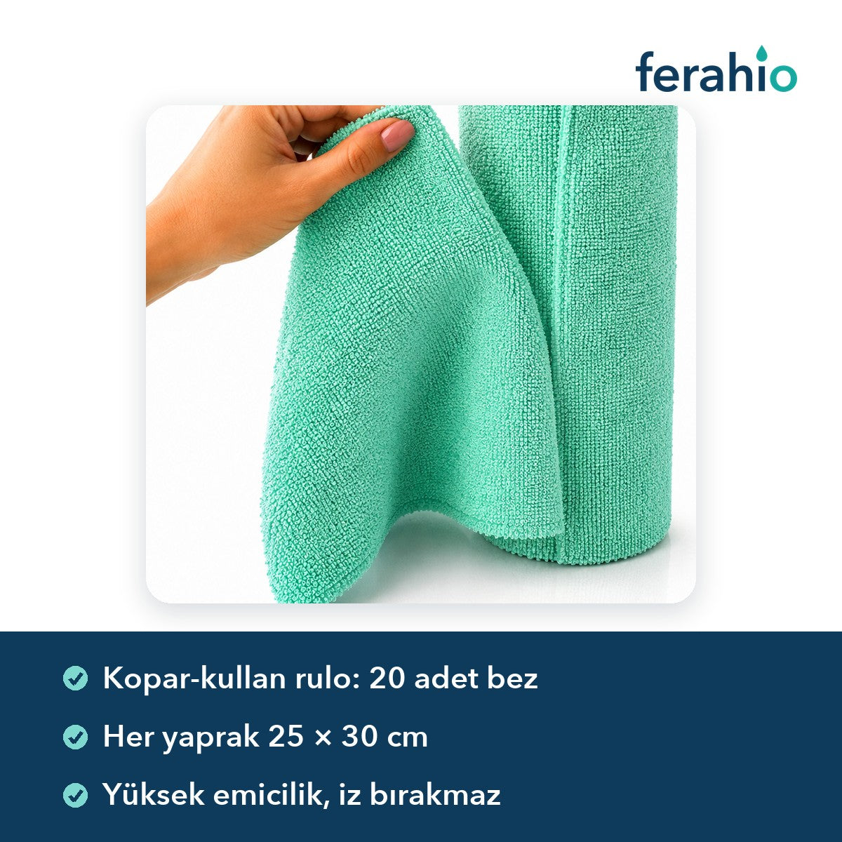 Mikrofiber Rulo Temizlik Bezi 20 Adet