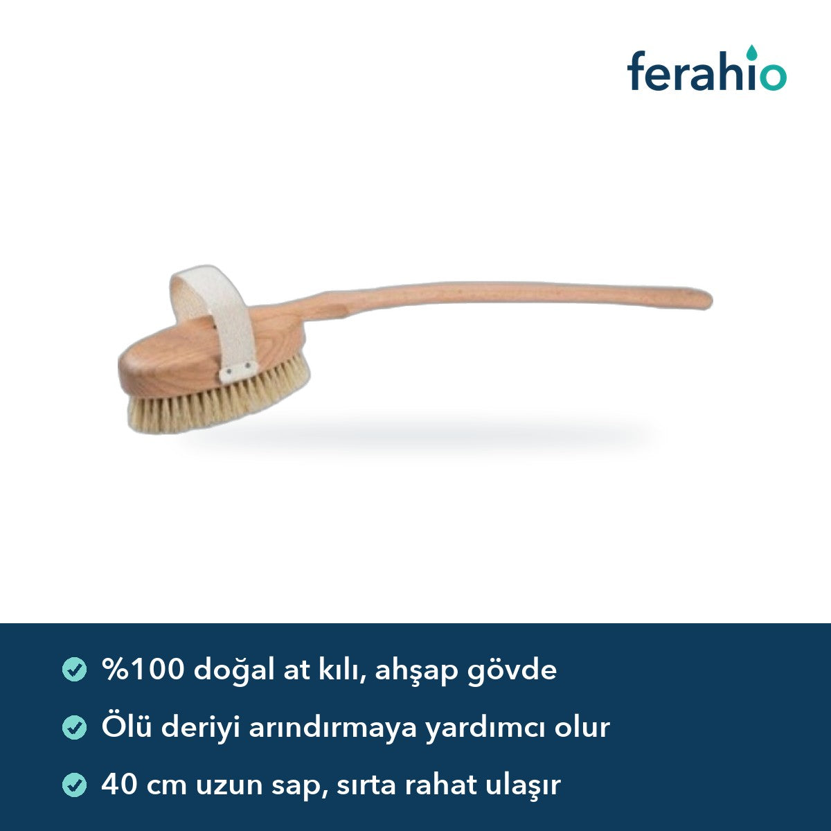 Doğal At Kılı Banyo Fırçası