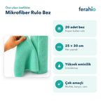 Mikrofiber Rulo Temizlik Bezi 20 Adet
