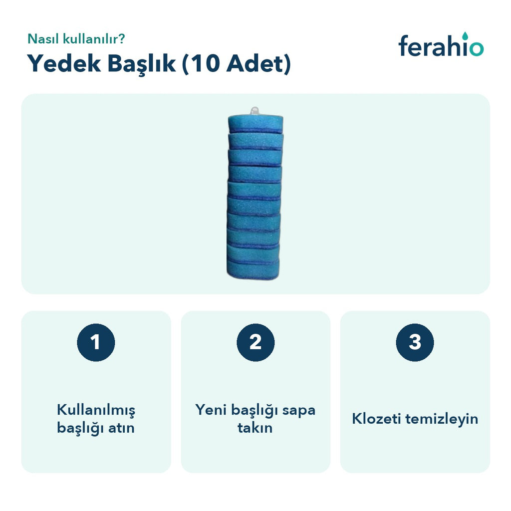 Tuvalet Fırçası Yedek Başlık 10 Adet