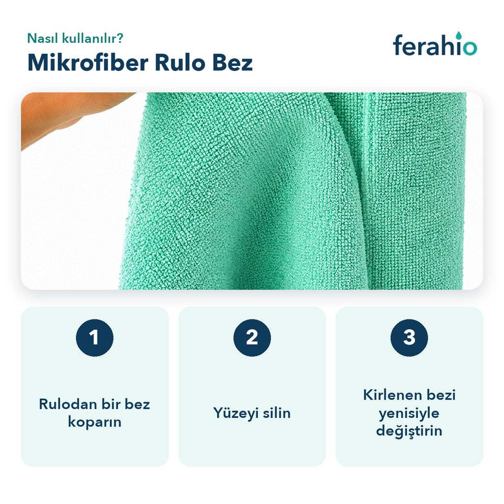 Mikrofiber Rulo Temizlik Bezi 20 Adet