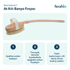 Doğal At Kılı Banyo Fırçası
