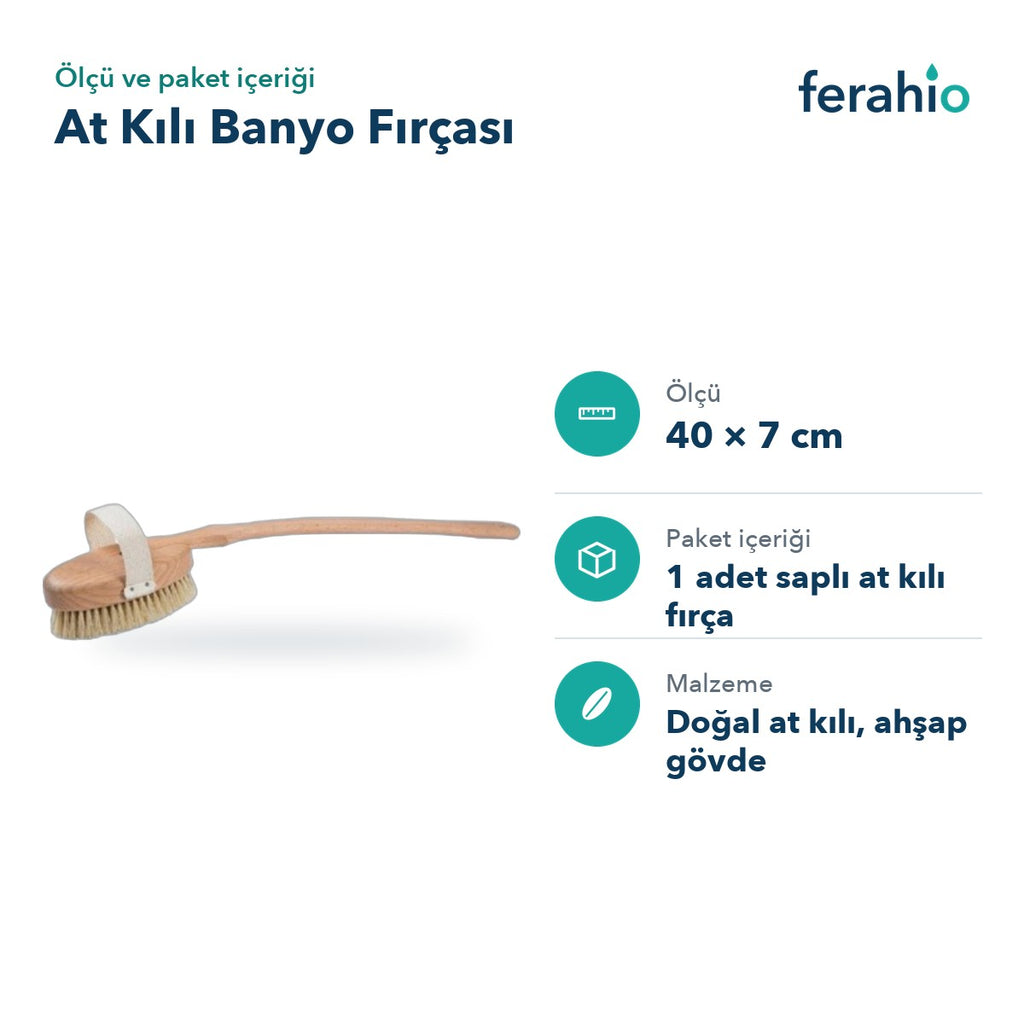 Doğal At Kılı Banyo Fırçası