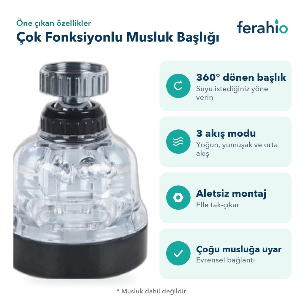 Çok Fonksiyonlu Musluk Başlığı