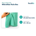 Mikrofiber Rulo Temizlik Bezi 20 Adet