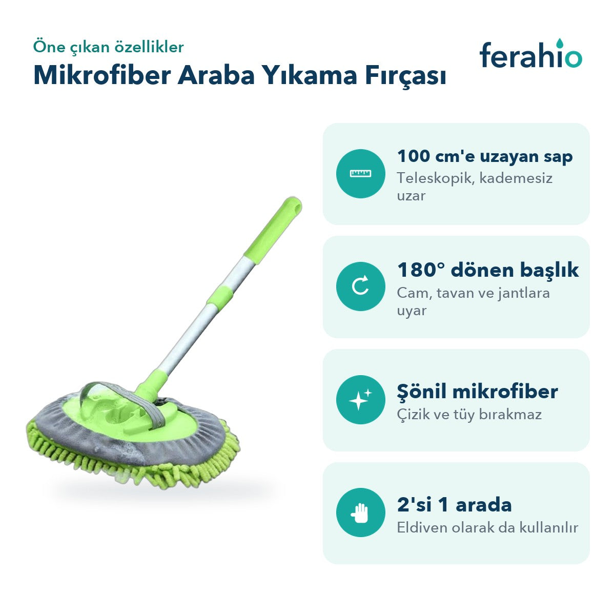 Mikrofiber Araba Yıkama Fırçası