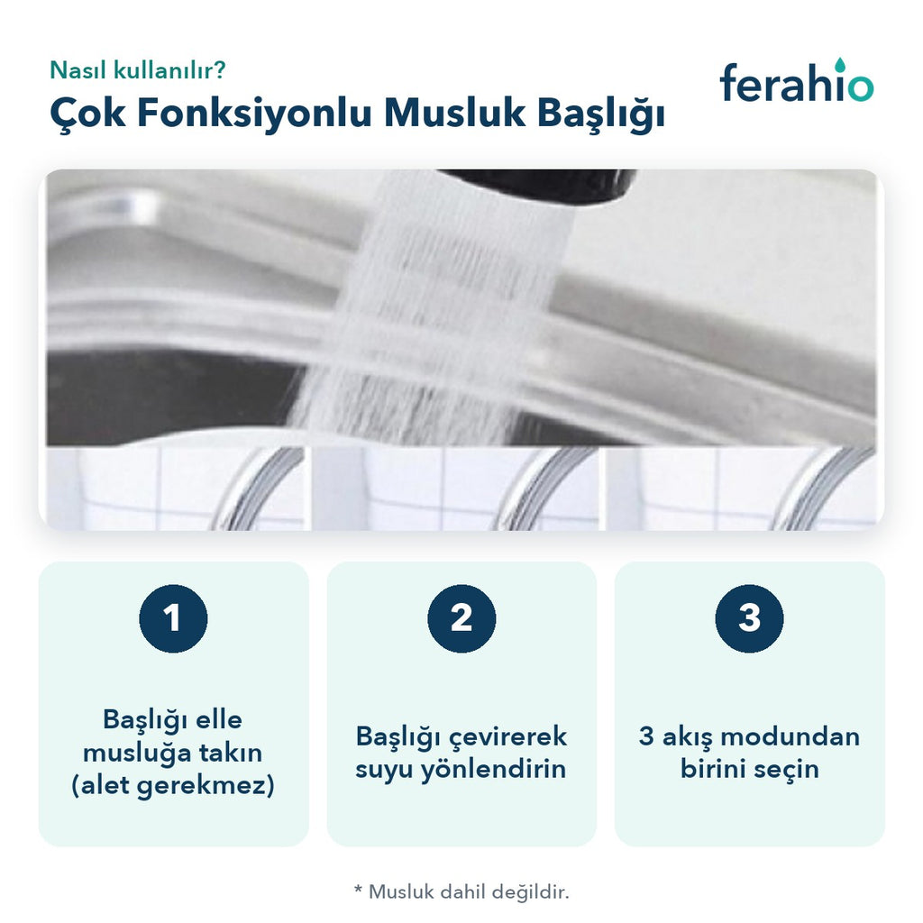 Çok Fonksiyonlu Musluk Başlığı