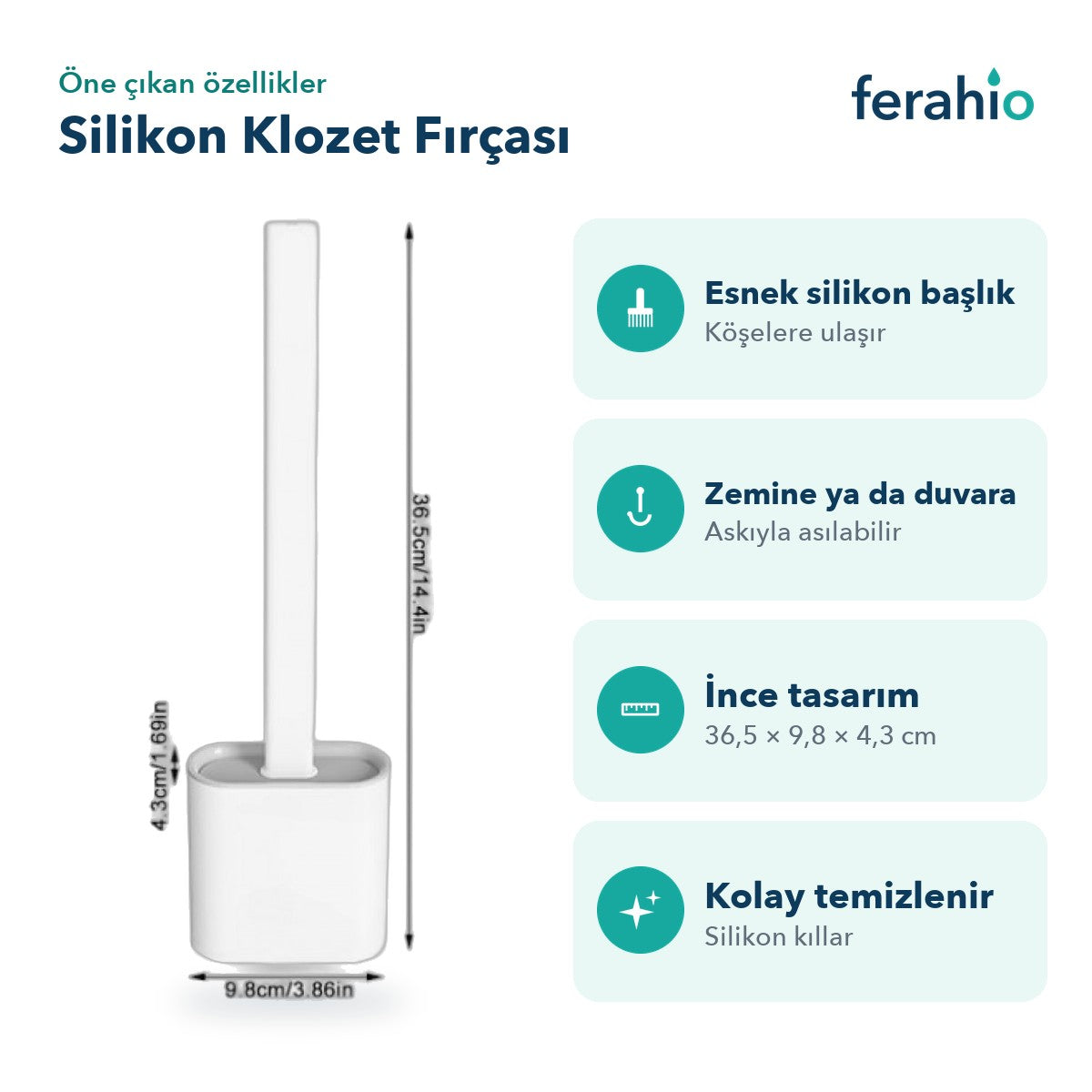 Yeni Nesil Silikon Klozet Fırçası