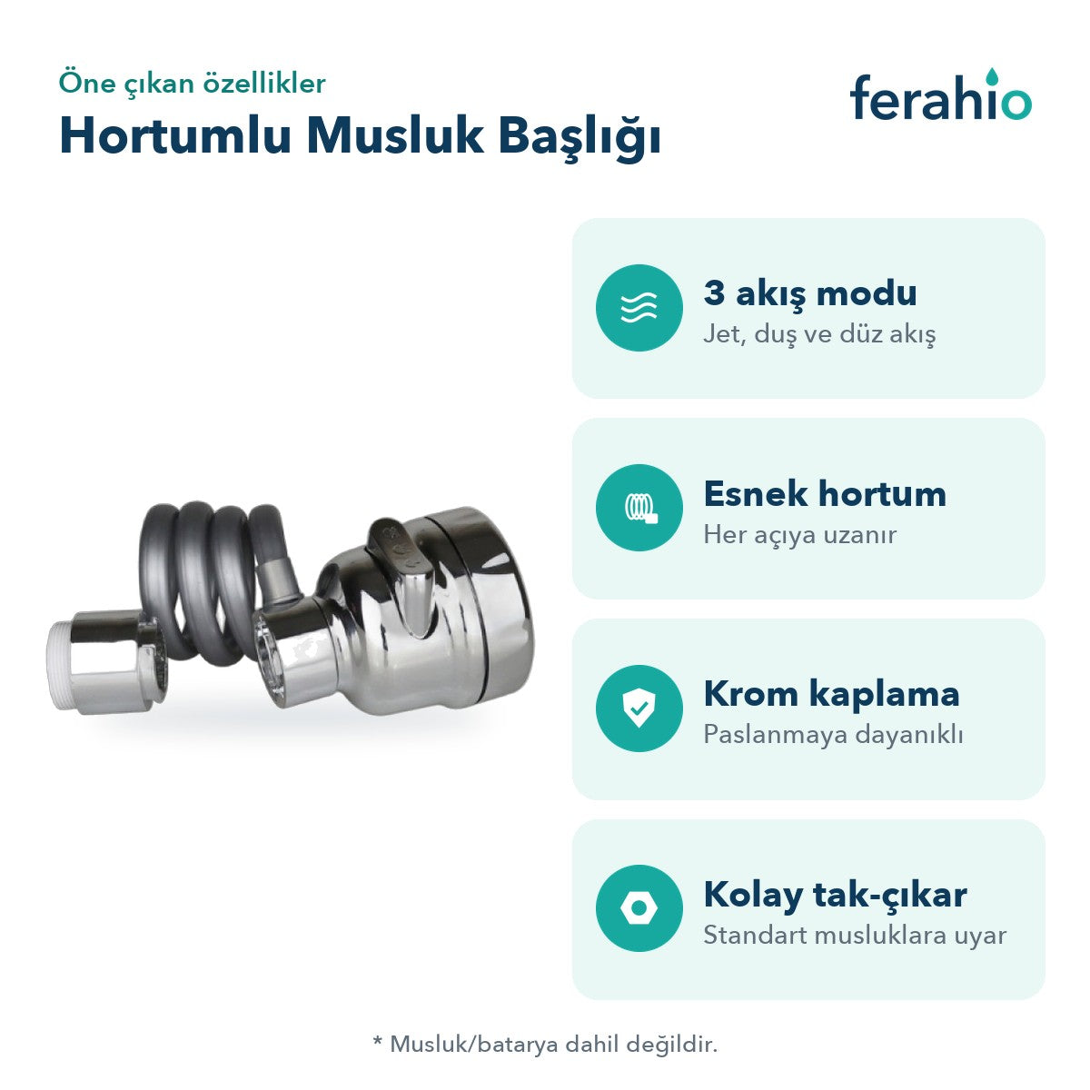 Uzatılabilir Hortumlu Musluk Başlığı
