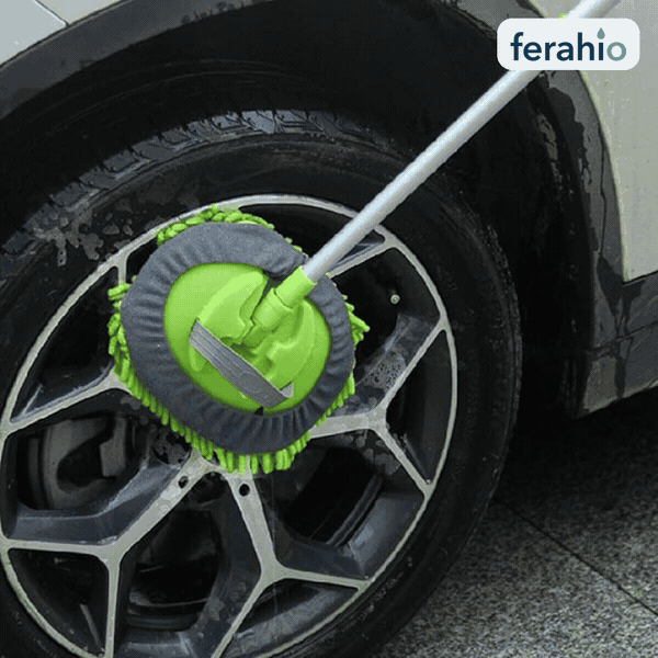 Mikrofiber Araba Yıkama Fırçası – Teleskopik Saplı, 180° Dönen Başlık