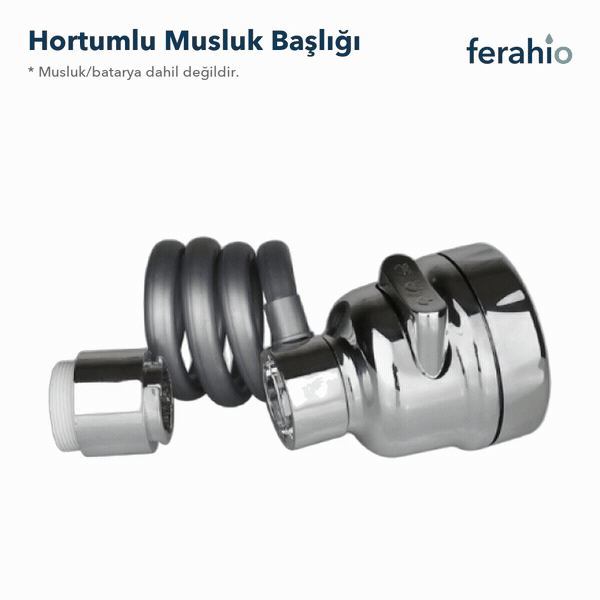 Uzatılabilir Hortumlu Musluk Başlığı – 3 Fonksiyonlu, Esnek Krom Kaplama