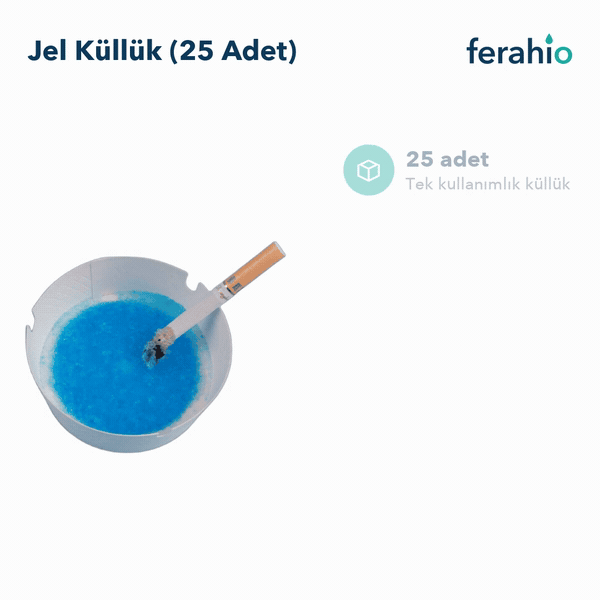 Tek Kullanımlık Jel Küllük 25 Adet – Külü Hapseden Pratik Küllük Seti