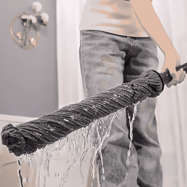 Kendinden Sıkmalı Paspas Mop – Bükerek Sıkma, 112 cm, Emici Fiber Başlık