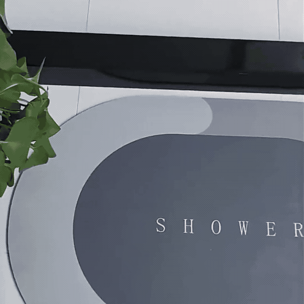 Oval Süper Emici Banyo Paspası 38 × 58 cm – Kaymaz, Çabuk Kuruyan