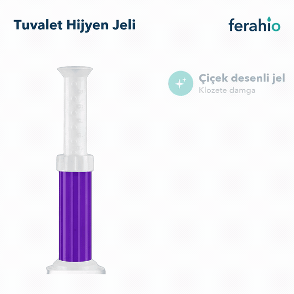 Damgalı Tuvalet Hijyen Jeli – Çiçek Desenli Koku Giderici Klozet Jeli