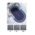 Oval Süper Emici Banyo Paspası 38 × 58 cm
