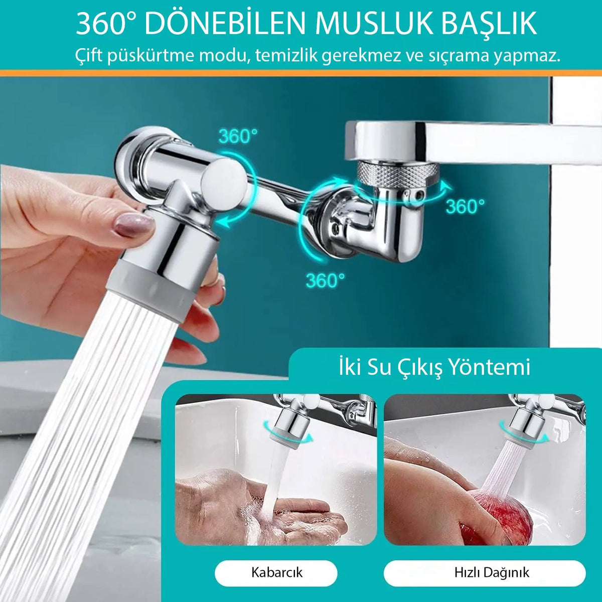 1080° Robotik Musluk Başlığı