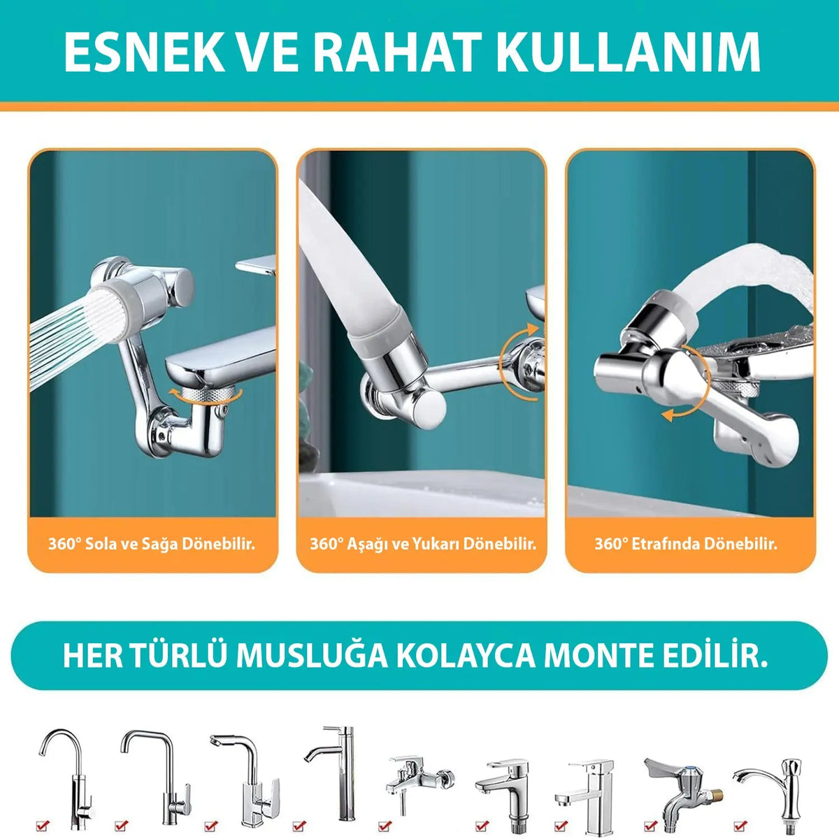 1080° Robotik Musluk Başlığı