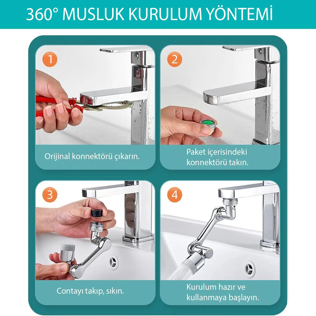 1080° Robotik Musluk Başlığı
