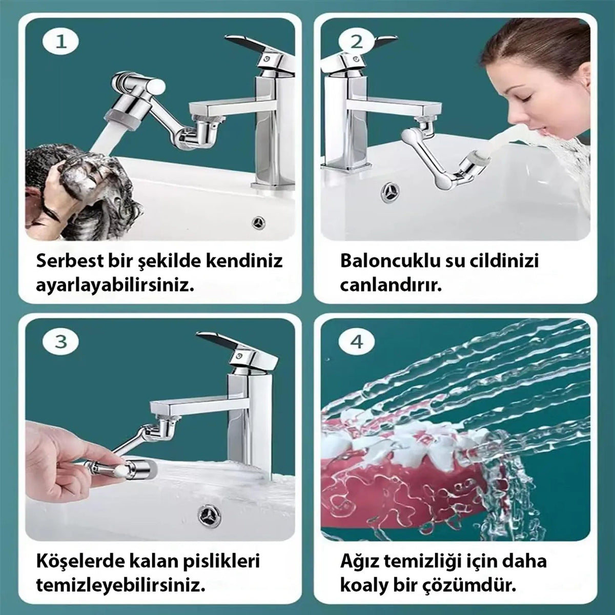 1080° Robotik Musluk Başlığı