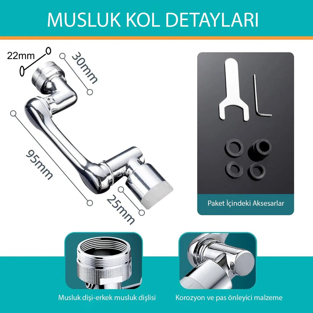 1080° Robotik Musluk Başlığı